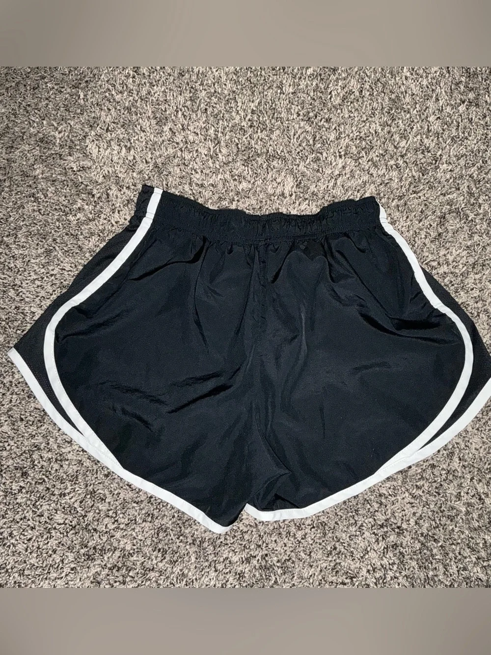 Nike Black Athletic Shorts with White Trim